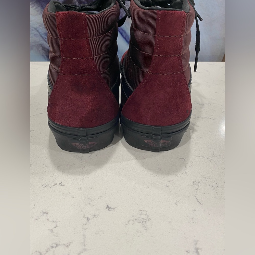 Vans Maroon High Top Sneakers size 9.5Women/8Men - Picture 2 of 7
